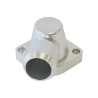 Billet Swivel Thermostat Housing - Silver Finish