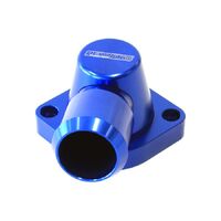Billet Swivel Thermostat Housing - Blue Finish