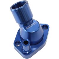 Billet 45 Swivel Thermostat Housing, Blue Finish