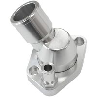 Billet 45 Swivel Thermostat Housing, Silver Finish