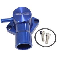 Billet Aluminium Swivel Thermostat Housing - Blue