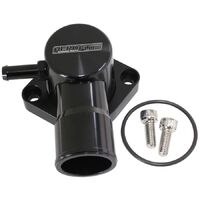 Billet Aluminium Swivel Thermostat Housing - Black