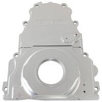 GM LS 2-Piece Billet Timing Cover - Silver Finish