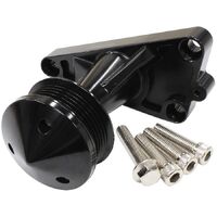 GM LS Power Steer Delete Idler Bracket - Black