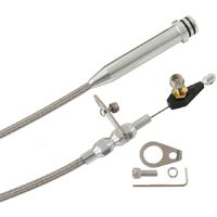 Kickdown Cable With Stainless Steel Cover & Chrome Ends