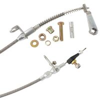 Kickdown Cable With Stainless Steel Cover & Chrome Ends