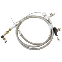 Kickdown Cable With Stainless Steel Cover & Chrome Ends