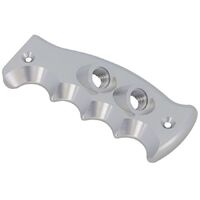 Pistol Grip Drivers Side Dual Button Plate, Silver