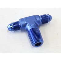 Tee with NPT On Side 1/4" to -4AN