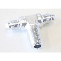Tee with NPT On Side 1/4" to -4AN