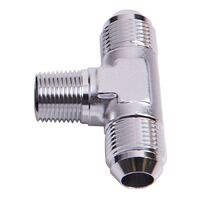 Tee with NPT On Side 1/4" to -6AN