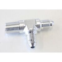 Tee with NPT On Run 1/4" to -4AN