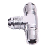 Tee with NPT On Run 1/4" to -6AN