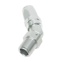 Male NPT Taper Swivel 45 Hose End 1/8" to -6AN