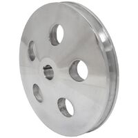 Power Steering Pump Pulley with Single Groove - Chrome Finish
