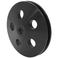 Power Steering Pump Pulley with Single Groove - Black Finish