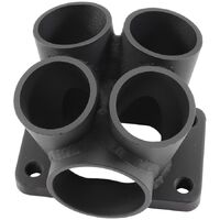 4 into 1 Round Turbo Merge Collector, T3 Single Entry Flange