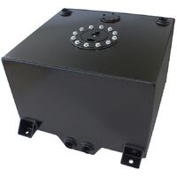Aluminium 10 Gallon (38L) Fuel Cell with Cavity/Sump (Black)