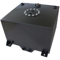 Aluminium 15 Gallon (57L) Fuel Cell with Cavity/Sump & Fuel Sender (Black)