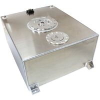 Aluminium 76 Litre (20 Gal) Fuel Cell Flat Bottom Triple 60mm Pump Hanger & Fuel Sender