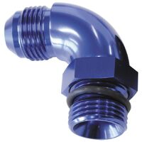 90 ORB to Male AN Full Flow Adapter -20 ORB to -16AN