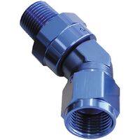 45 NPT Swivel to Male AN Flare Adapter 3/8" to -6AN