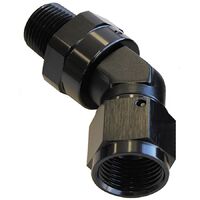 45 NPT Swivel to Male AN Flare Adapter 3/8" to -6AN