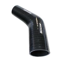 Gloss Black 45 Silicone Reducer / Expander Hose 3" (76mm) to 2-3/4" (70mm) I.D