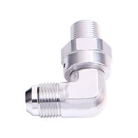 90 NPT Swivel to Male AN Flare Adapter 1/8" to -3AN