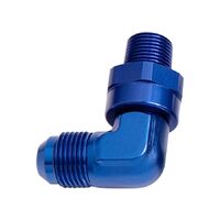 90 NPT Swivel to Male AN Flare Adapter 3/8" to -10AN