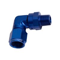 90 Male NPT to Female AN Adapter 1/4" to -4AN