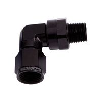 90 Male NPT to Female AN Adapter 1/4" to -4AN