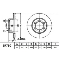 Bendix BR780 ULT Ultimate Brake Disc Rotor Pair 289mm