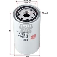 Sakura Oil Filter P551100 Bf7327 Lf16117 504084161 84228488 C-2212