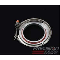 Compressor Cover Discharge Flange and Clamp Set (Aluminum)