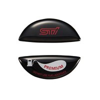 STI Genuine Fuel Cap Sticker - BLACK (Subaru)