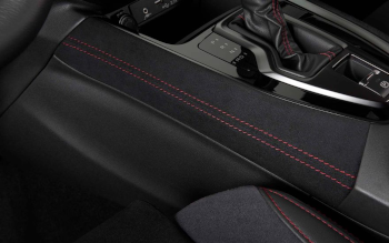 Centre Console Ornament 6SPD - Red Stitch (WRX MY22+)-2