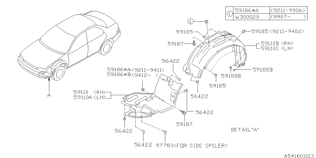 Front Guard Liner RH TOP (WRX/STI MY99-00)