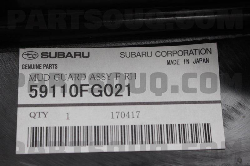 Front Guard Mud Liner RH (STI MY08-10)-2