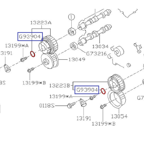 Cam Gear Actuator O-Ring (WRX MY02-14/STI MY01-21/FXT MY03-13/LGT MY03-09)-1