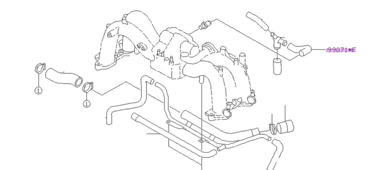 PCV Breather Hose to Inlet Manifold (WRX/STI MY99-00)-1