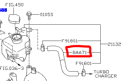Coolant Hose - Turbo to Header Tank Reservoir (STI 08-21)