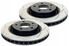 T2 Street Slotted Rear Rotors PAIR (WRX MY94-00 JDM Spec, R180 Diff 290 x 18mm)-1