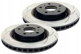 T2 Street Slotted Rear Rotors PAIR (WRX MY94-00 JDM Spec, R180 Diff 290 x 18mm)-1