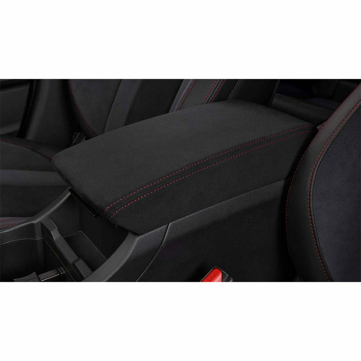 Centre Console Lid CVT - Red Stitch (WRX MY22+)-2
